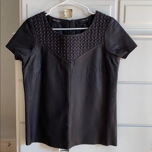 Maison scotch leather blouse